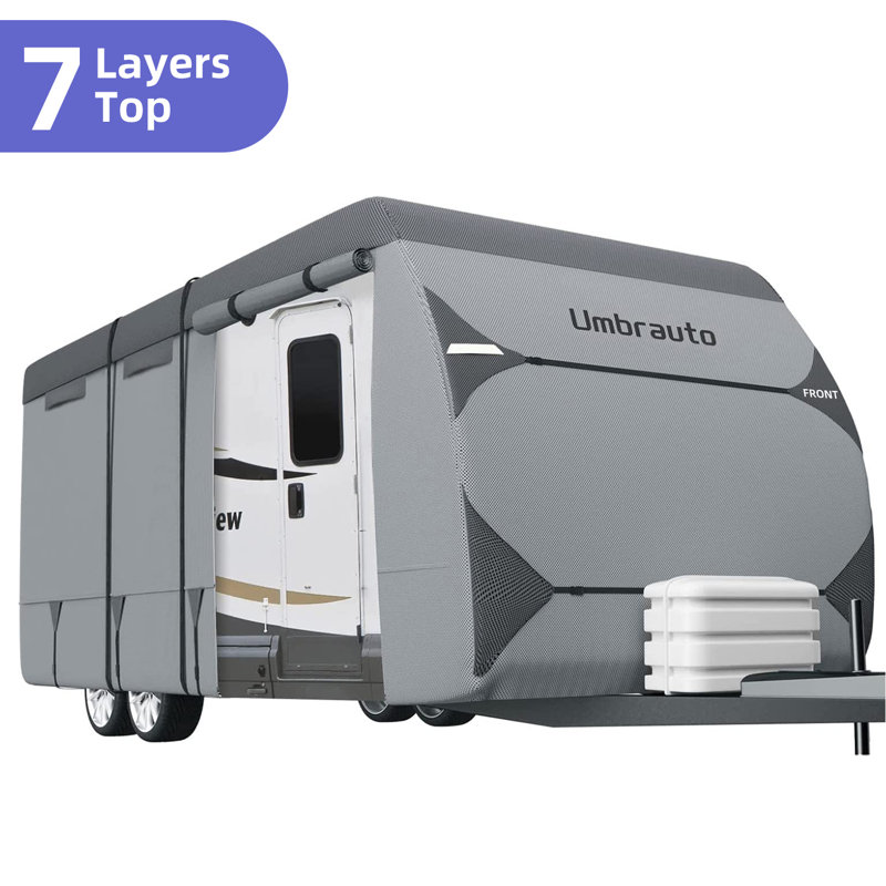 Umbrauto RV Cover Umbrauto Upgraded 7 Layers Top Camper Cover Travel